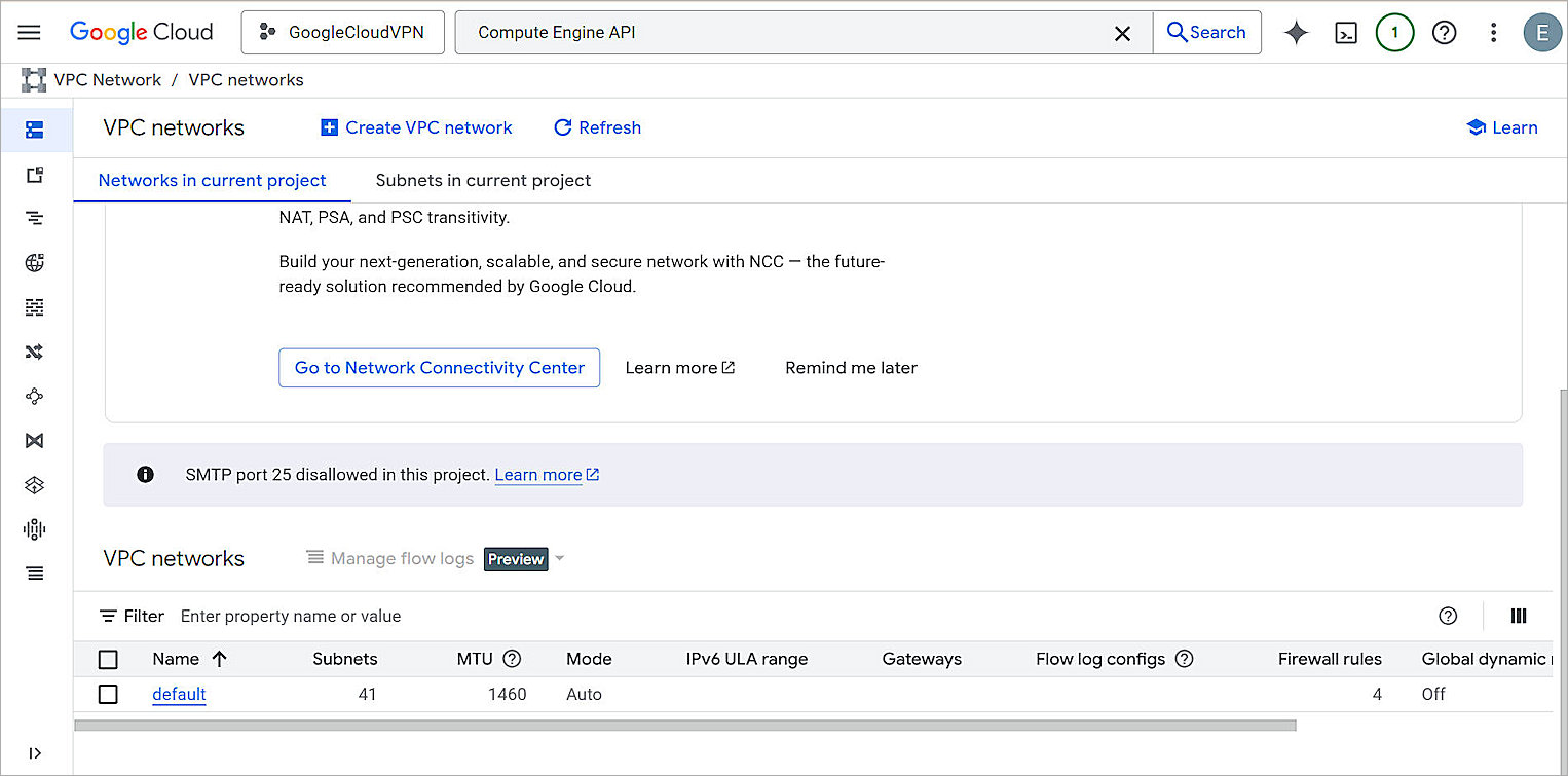 Screenshot of the Google Cloud configure 3